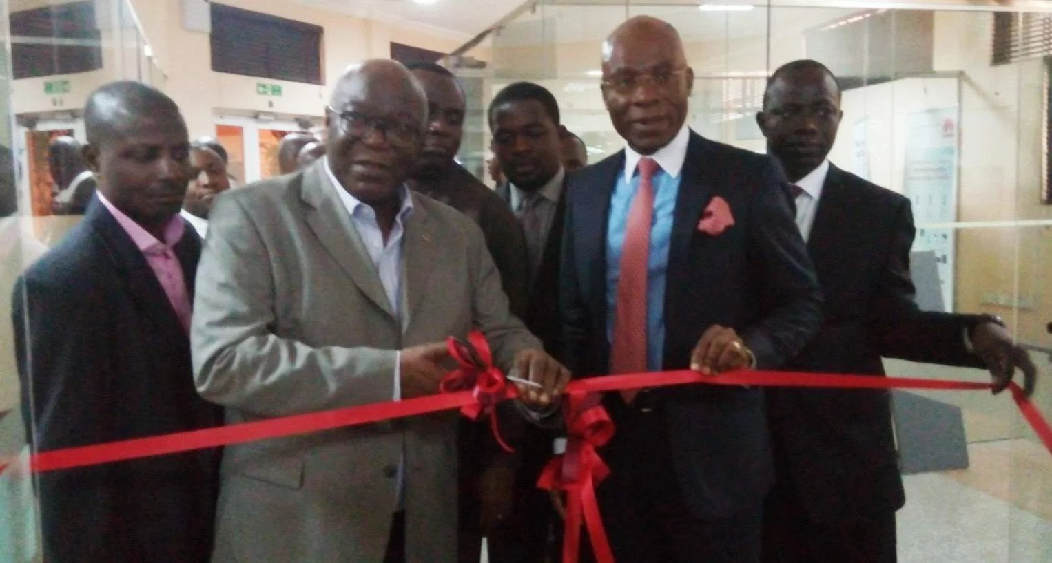 Second from right is Chief Stanoh Ikeh among other important figures at the official launch of the Zinox iPowerplus inverter.